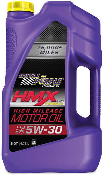 Royal Purple 11748 HMX SAE 5W-30 High-Mileage Synthetic Motor Oil, 5 Quart 5 Quart, (Single Unit)