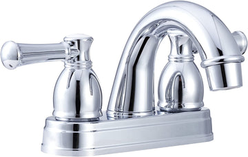Dura Faucet (DF-PL620L-CP) RV Designer Two Handle Arc Spout Bathroom Faucet (Chrome)