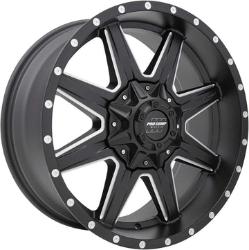 Pro Comp Wheels Quick 8 Black Wheel with Painted (20 x 9. inches /5 x 150 mm, 0 inches Offset)