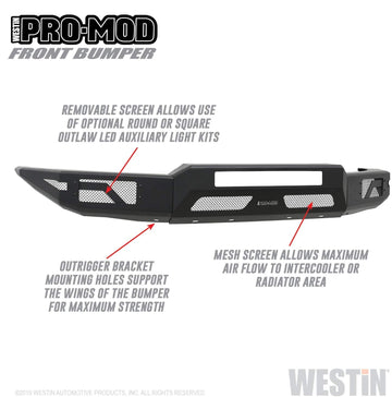 Westin 58-41055 Textured Black Pro-Mod Front Bumper Colorado 2015-2020