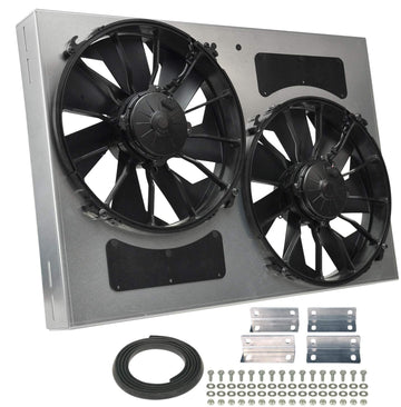 Derale Performance 16842 Gray/Black High Output Dual Radiator Fan