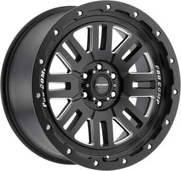 Pro Comp Wheels Cognito Black Wheel with Brushed Finish (18 x 9. inches /6 x 135 mm, 0 mm Offset)