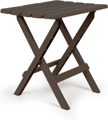Camco 51886 Large Adirondack Folding Table - Brown Large Brown