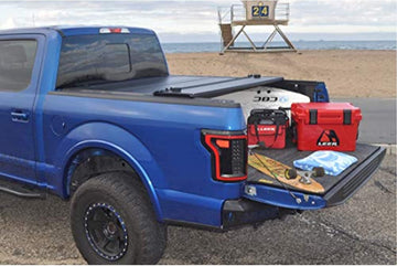 LEER HF650M | Fits 2007-2021 Toyota Tundra with 5.6 FT Bed with or w/o Track | Hard, Quad-Folding, Low Profile Tonneau Cover | SKU 650289 - Does Not Fit Trail Edition
