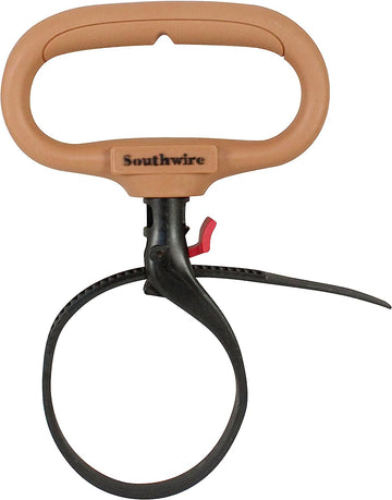 Southwire CLPT02 2-Inch Adjustable Heavy Duty Clamp Tie w/Rotating Handle, Reusable Zip Down Cable, Brown 2 inches