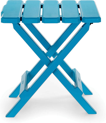 Camco 51680 Adirondack Folding Table Small - Aqua Regular Aqua