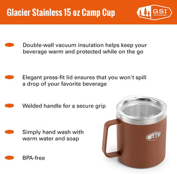 G.S.I.SPORTS 63257 15 fl. oz. Ginger Bread - Clear Lid