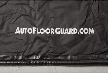 AutoFloorGuard AFG7918 7'9"x18' Midsize SUV Heavy Duty Garage Floor Mat for Under Car for Rain, Ice,and Mud w/Stay-Put Corner and Telescoping Squeegee Mid-Size