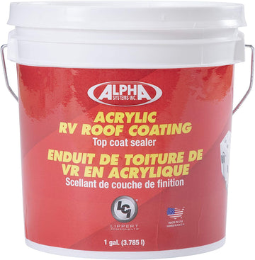 Alpha Systems 862401 Acrylic RV Roof Coating Top Coat Sealer - Gallon, White