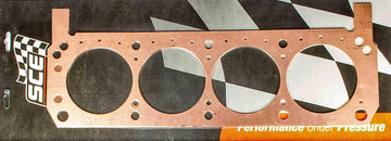 SCE GASKETS P360643R 4.060 in Bore, 0.043 in Compression Thickness Cylinder Head Gasket, Pro Copper, Passenger Side, Small Block Ford