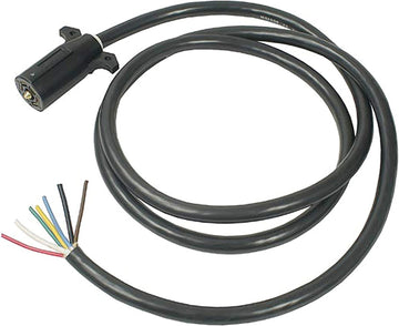 Pollak 14-117 7-Way RV Trailer End Cable With Plug - 8'