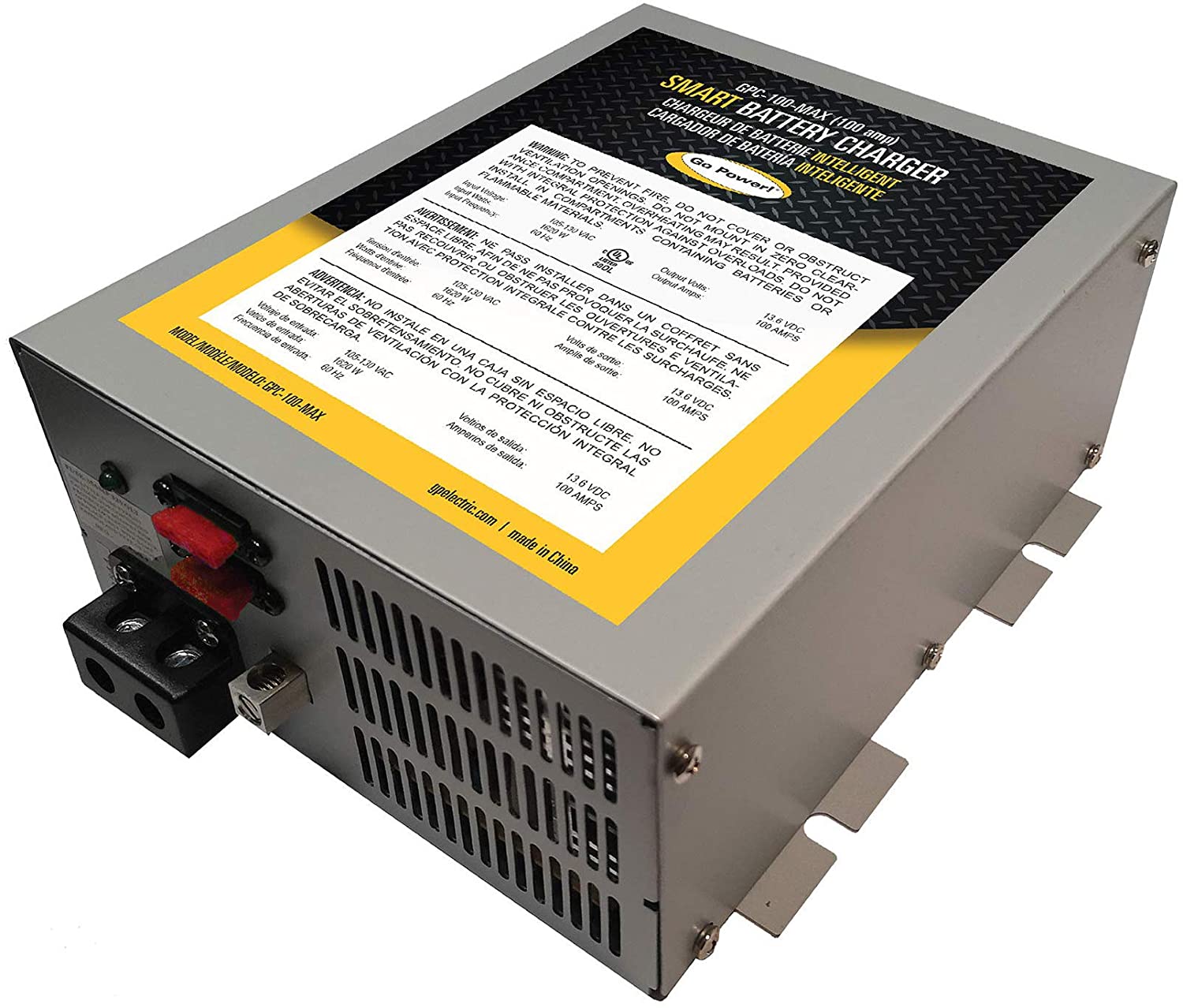 Go Power! GPC-100-MAX 100 Amp 4-Stage Converter/Battery Charger