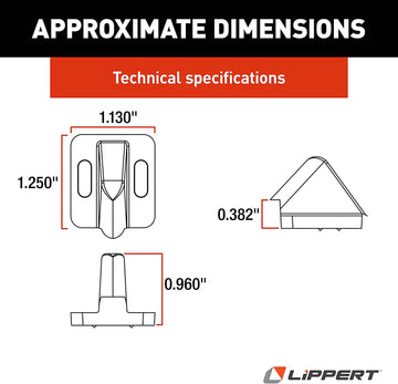 Lippert 198252 RV Outside Screen Door Striker