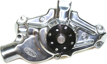 PRW 1435013 Performance Quotient Polished 3/4" Pilot Shaft Competition Plus Aluminum Water Pump for Chevy SB Corvette 1971-82