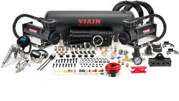 VIAIR 485C Gen 2 200 PSI Dual Onboard Air System Electric Compressor Kit, Black