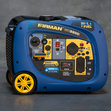 Firman WH03041 Dual Fuel Inverter 3300/3000W Recoil Start Gasoline or Propane Powered Parallel Ready Portable Generator