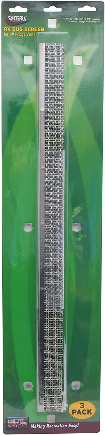 Valterra A10-1310VP Bug Screen for RV Refrigerator Vent - Fits Norcold, Pack of 3 1.3 inches X 19.6 inches