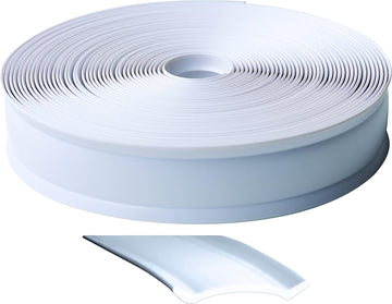 RV Designer E561, Heavy Duty Vinyl Insert Trim, 1 inch Wide, 50 foot Roll, White Heavy Duty 50 foot Roll White