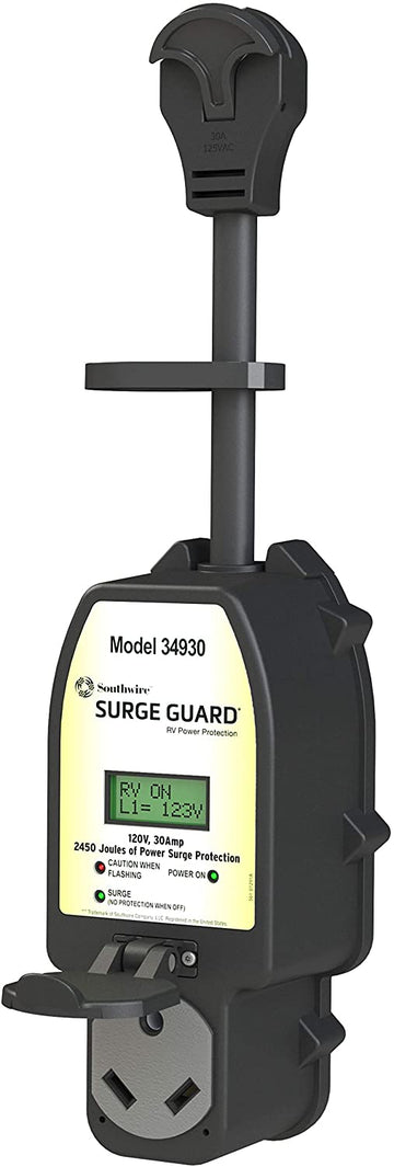 Southwire 34930 Surge Guard 30A - Full Protection Portable with LCD Display