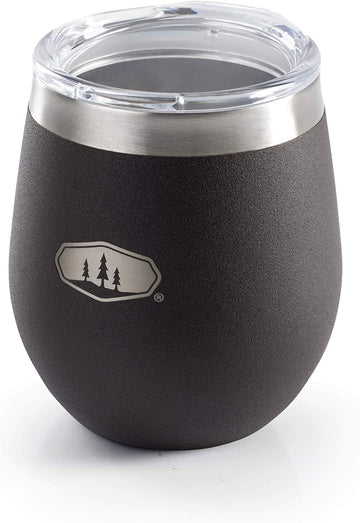 GSI Outdoors Glacier Stainless Lightweight Insulated Glass Cup for Camping, Office, BBQ - 8 oz - Espresso