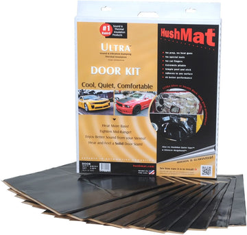 HushMat 10200 Ultra Black Foil Door Kit with Damping Pad - 10 Piece