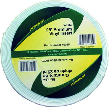 JR Products 10025 White 25' Premium Vinyl Insert
