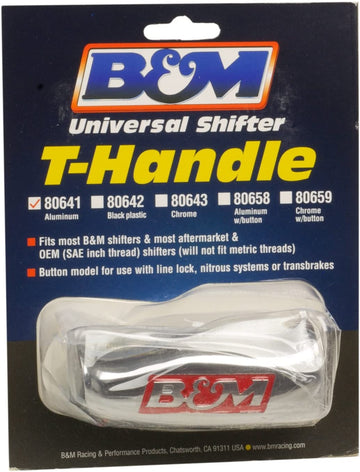 B&M 80641 Brushed Aluminum T-Handle Shifter Knob