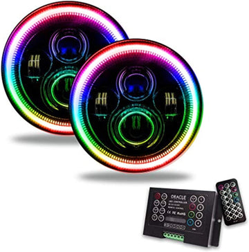 5769-333 - ORACLE 7in. HIGH® Powered LED Headlights - BLACK® Bezel