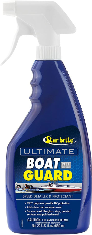 STAR BRITE Boat Guard Speed Detailer & Protectant - Quickly Spray on & Buff off to Add Shine & UV Protection on Auto, RV, Boats & More 22 Oz