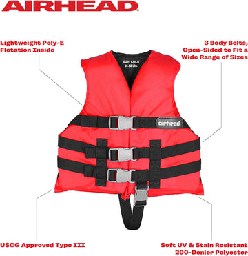 Airhead Child Nylon Open Side - Red