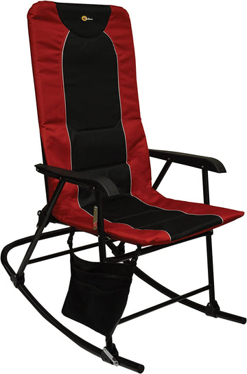 FAULKNER Dakota Rocking Chair, Burgundy/Black