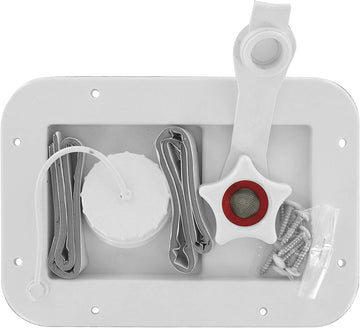 Valterra A01-2001VP Gravity/City Water Inlet - White (Carded)