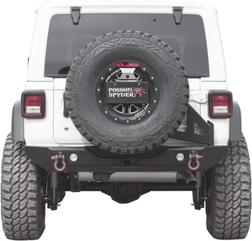 Poison Spyder 19-62-031TP1 Frame Mounted Tire Carrier; Black; w/Up Camara Mount;