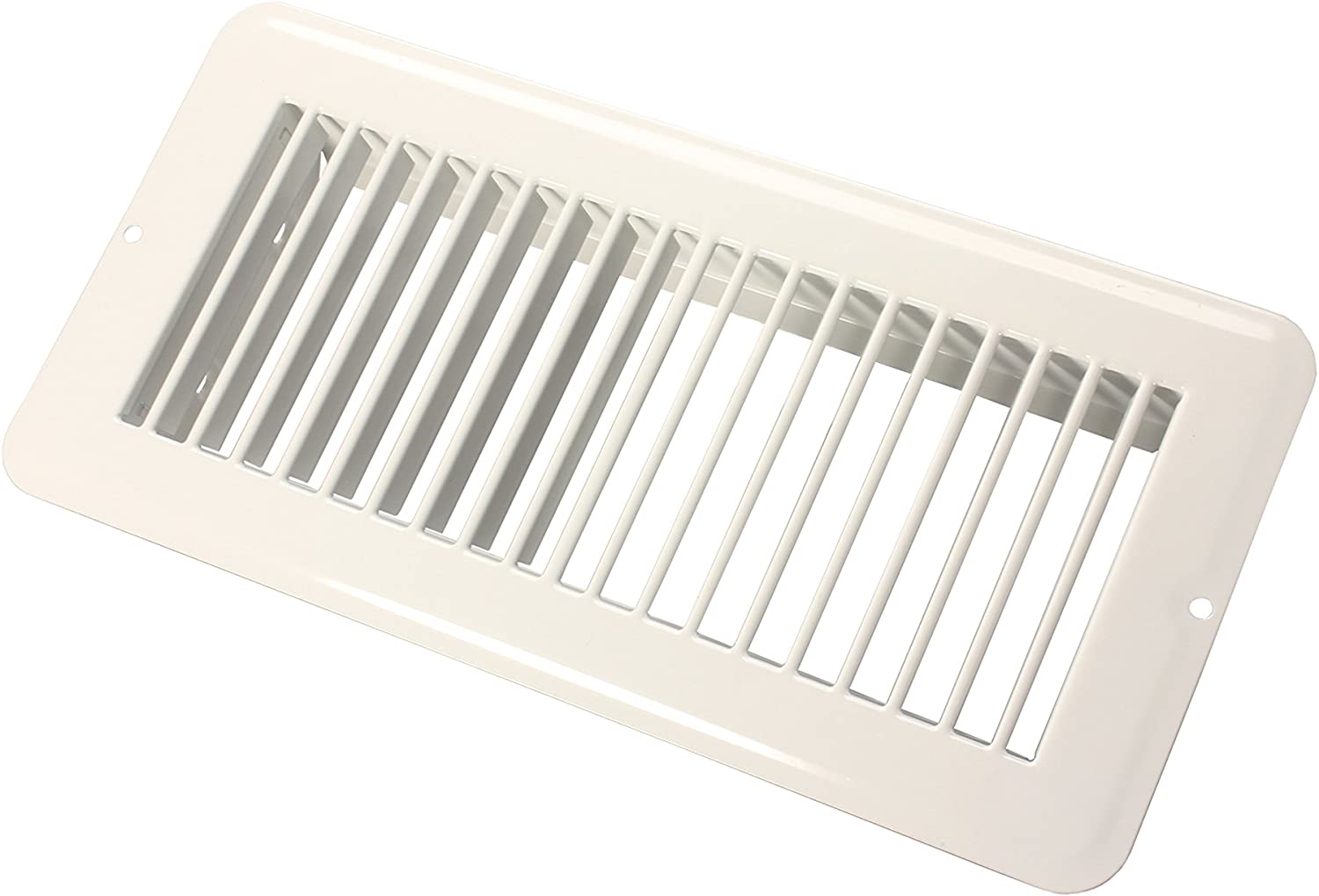 JR Products (02-28985) White 4" x 10" Metal Undampered Floor Register