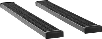 LUVERNE 415078-401530 Grip Step Black Aluminum 78-in Wheel to Wheel Running Boards, Select Ford F-150 Regular Cab 6'6" Bed