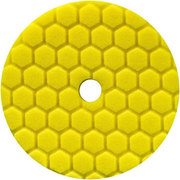 Chemical Guys BUFX111HEX6 Hex-Logic Quantum Heavy Cutting Pad, Yellow (6.5" Pad Fits 6" Backing Plate) 6.5" Heavy