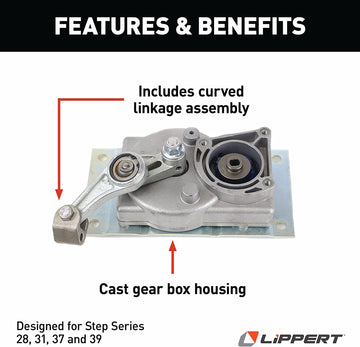 Lippert Components 379161 Gear/Linkage (Gear/Linkage with B (for 28,31,37,39 Series Steps) (1101426)