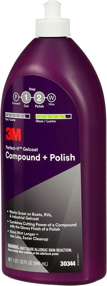 3M 30344 Perfect-It Gelcoat Compound + Polish - 32 oz.