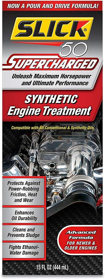 Slick 50 S 750001 Supercharged Full Synthetic Engine Treatment, 15. Fluid_Ounces Single