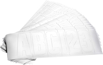 attwood 14142-7 Waterproof 148-Piece Vinyl Boating Letter and Number Kit, Black Finish White