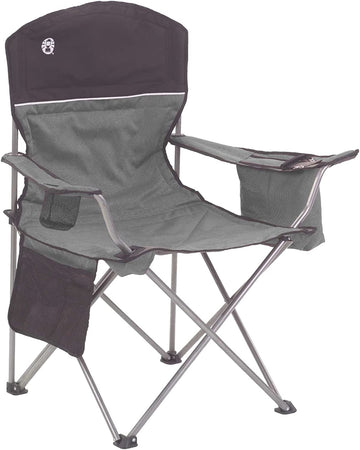 Coleman Camping Chair with Built-in 4 Can Cooler Grey/Black