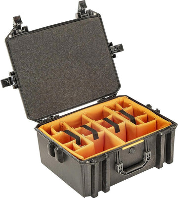 Pelican Vault V550 Multi-Purpose Hard Case with Padded Dividers for Camera, Drone, Equipment, Electronics, and Gear (Black)