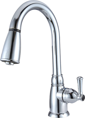 Dura Faucet (DF-PK160-CP) RV Non-Metallic Pull-Down Kitchen Faucet (Chrome)
