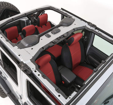 Smittybilt 472130 Red/Black Neoprene Seat Covers for 2018+ Jeep Wrangler JL 4-Door