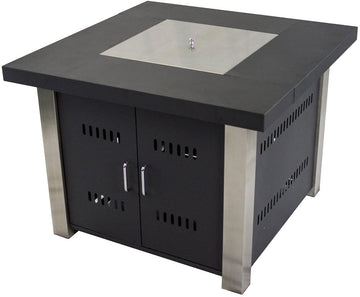 Pleasant Hearth OFG901T Montreal Square Gas Fire Pit Table, 38"