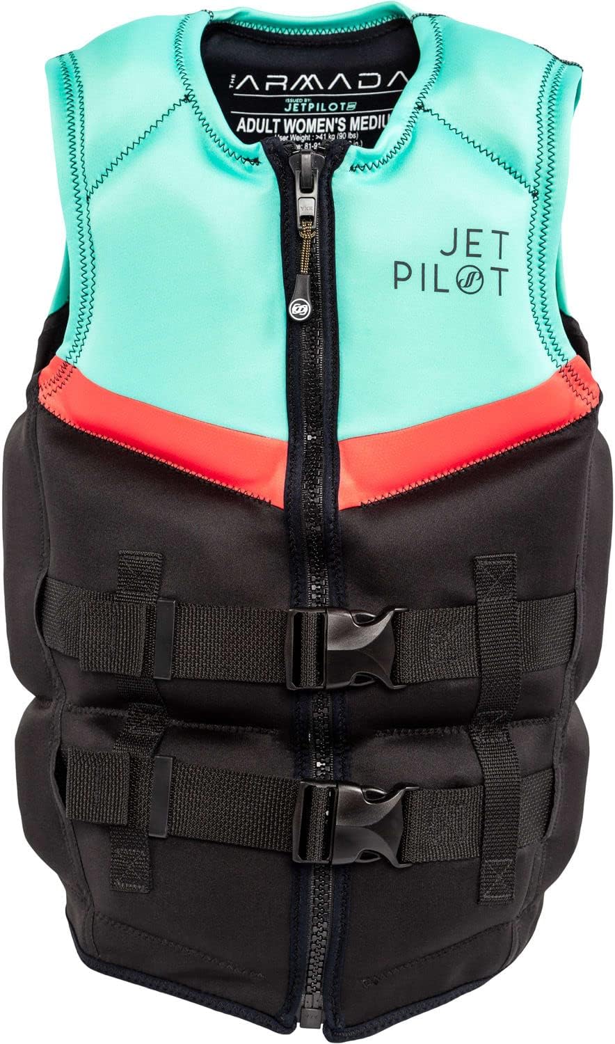 Jet Pilot Women's Armada PFD Vest Aqua Apparel JP21204AQUAS