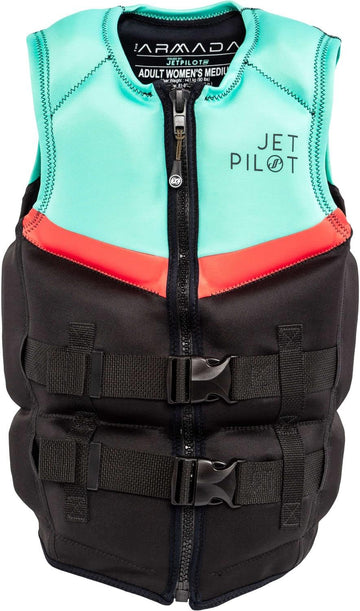 Jet Pilot Women's Armada PFD Vest Aqua Apparel JP21204AQUAS