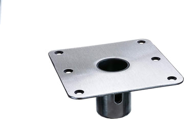Swivl-Eze 69773 Swivl-Eze 1.77 Series Stainless Steel Snap-Lock Seat Base Plate, 7-Inch x 7-Inch, Square
