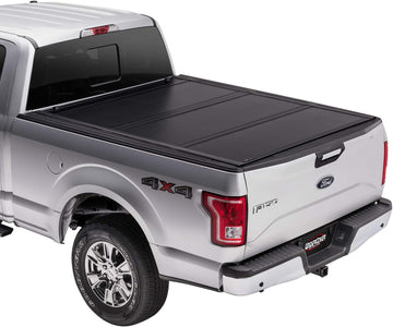 UnderCover Ultra Flex Hard Folding Truck Bed Tonneau Cover | UX22010 | fits 2008-2016 Ford F-250/F-350 Super Duty 6.8ft Short Bed Std/Ext/Crew Matte Black Finish Folding Black