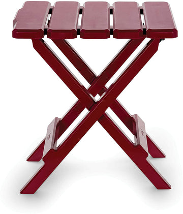 Camco 51684 Adirondack Folding Table Small - Red Regular Red